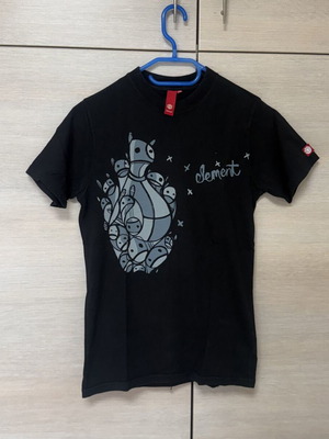 Element rare unisex black 100% cotton t-shirt new