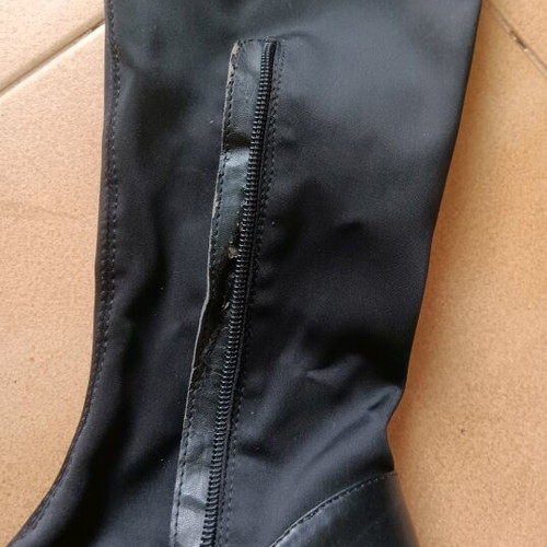 Zara boots used, knee-high sock style, black, size 39