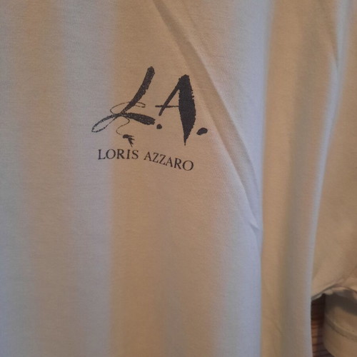 Loris Azzaro short-sleeve t-shirt large like new, white and green