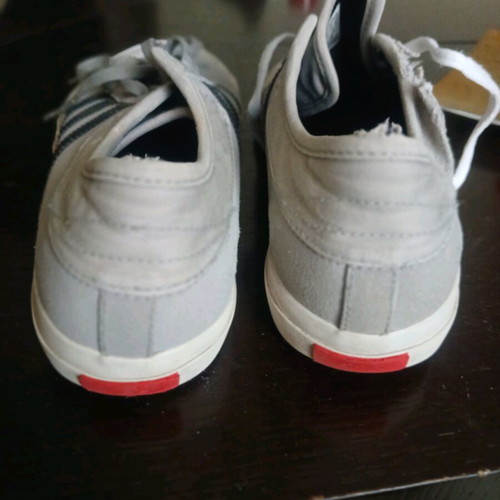 Adidas athletic shoes used, gray, size 42.5