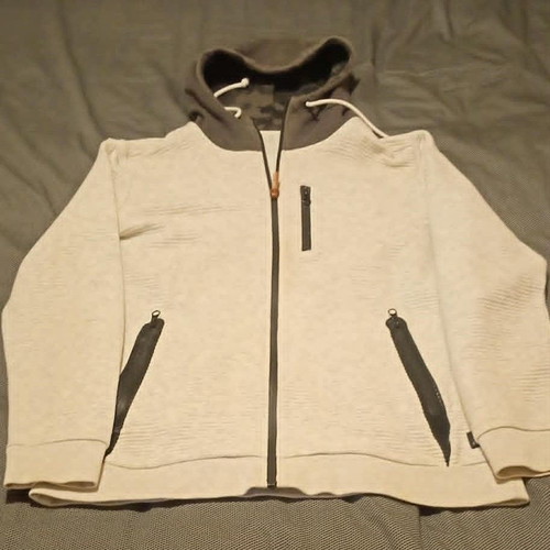 Admiral hoodie jacket XL like new, two-tone white