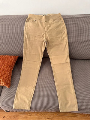 Beige casual pants used, size 46 with elastic waist
