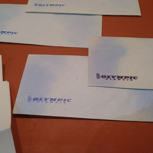 Collectible letterheads and envelopes of Olympic Airways