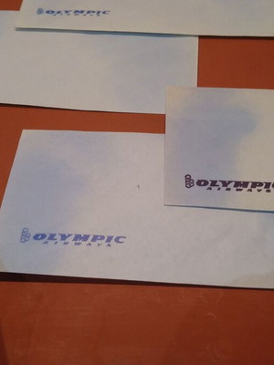 Collectible letterheads and envelopes of Olympic Airways