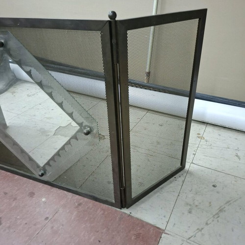 Fireplace screen with glass new