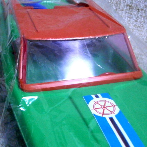 Speedboat toy new, Greek, plastic, green