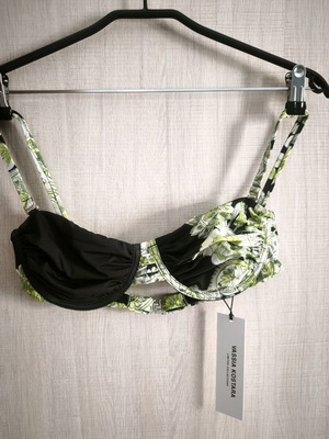 Vassia Kostara swimsuit new, top medium bottom large, black and green