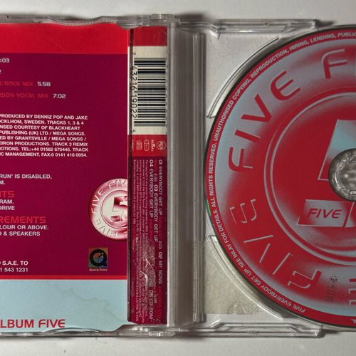 Five Everybody Get Up CD like new, pop