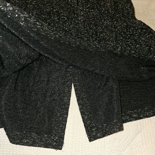 Pullbear women's medium blouse like new, black with silver thread