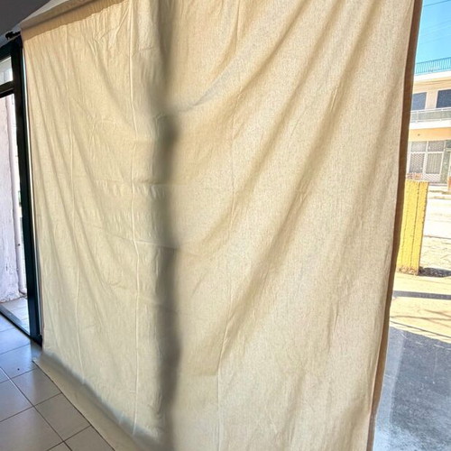 Beige canvas curtain 2.60x2.40m, new