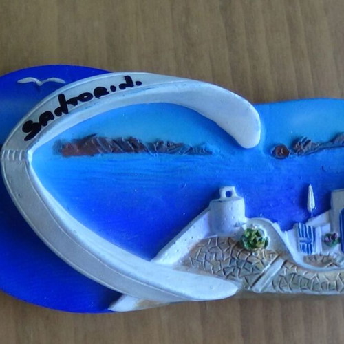 Santorini and Kefalonia Flip Flop Magnets like new, set of 3