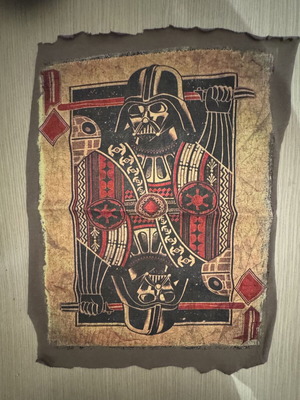 Darth Vader playing card used, fabric material