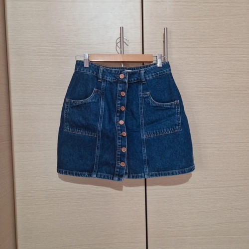 Denim skirt Pink Woman like new, mini, size S 36 8, blue