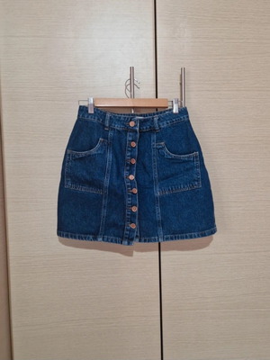 Denim skirt Pink Woman like new, mini, size S 36 8, blue