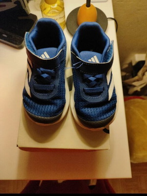 Adidas kids' sports shoes size 22, blue