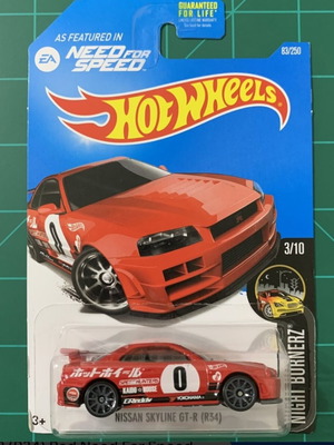Hot Wheels Nissan R34 Need For Speed Нов