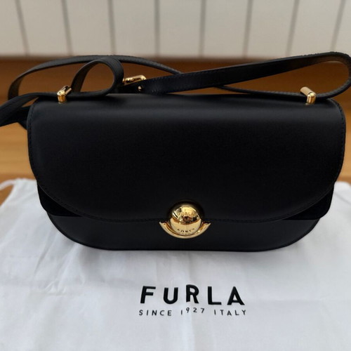 Furla Sfera bag new, natural leather, black