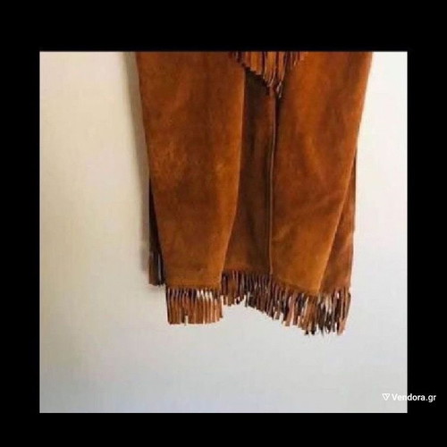 Suede dress jacket new medium brown natural leather