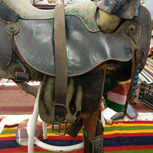 Leather old horse saddle used in very good condition