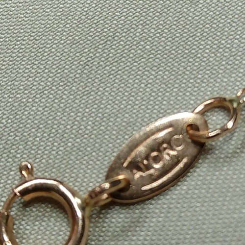 Al'Oro heart necklace rose gold 375K like new