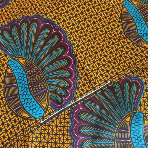 Head wrap made of authentic African wax fabric like new