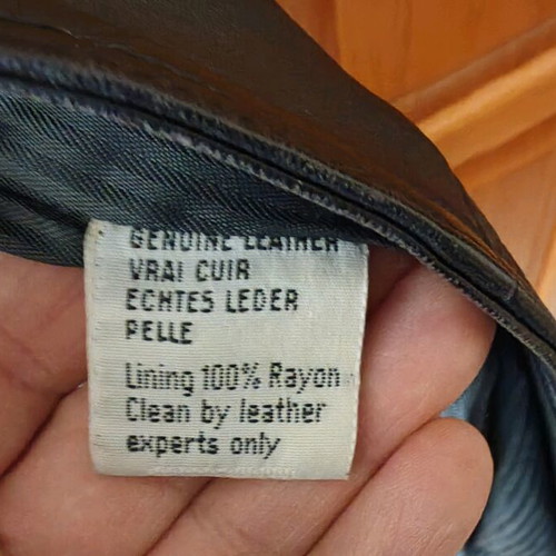 Γυναικείο δερμάτινο μπουφάν vintage 80's medium μεταχειρισμένο, μαύρο