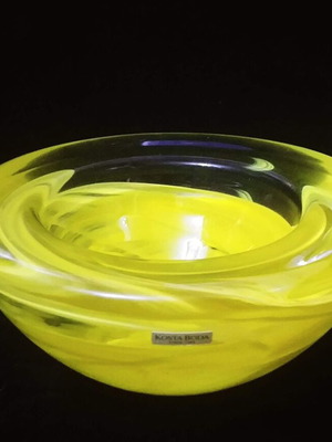 Kosta Boda Atoll bowl new, yellow, 17.5 cm