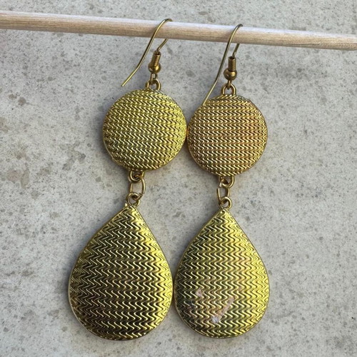 Anna Maria Mazaraki earrings like new, beige and orange