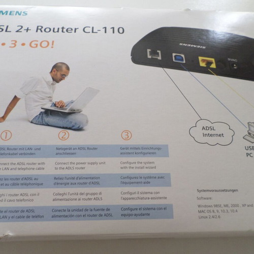 Adsl 2+ router Siemens cl-110 like new, wired