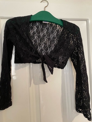 Tammy vintage girls lace bolero jacket age 12-14 like new, black