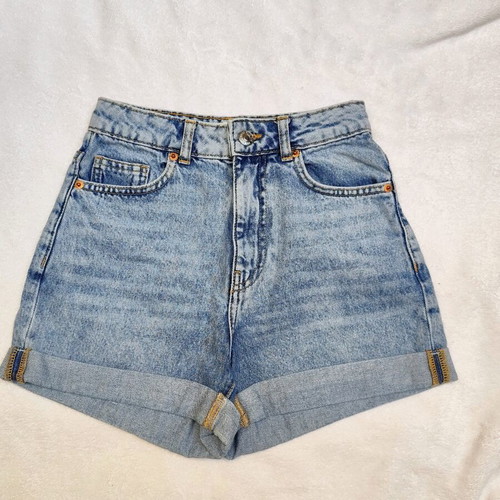 Mango Mom Fit Denim Shorts like new, size XS, blue