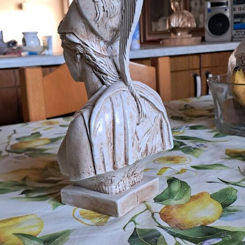 Athena Statue handmade gypsum with kasia finish, new