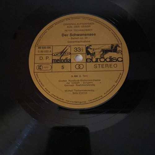 Tschaikovsky Der Schwanensee Ballett op. 20 3LP vinyl