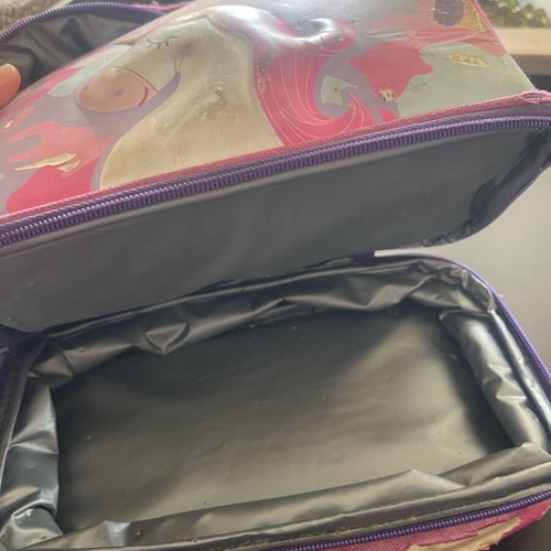 Lunch bag for girl used, worn and torn