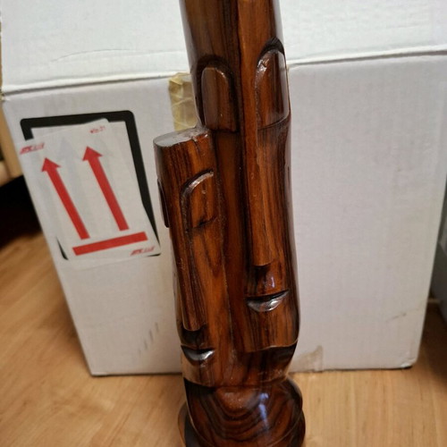 Tiki wood carving varnished like new, made in Fiji