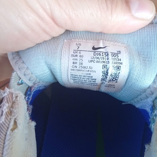 Nike React Pegasus Trail 4 shoes used, size 40, gray and turquoise