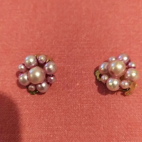 7 pairs vintage earrings, multicolor