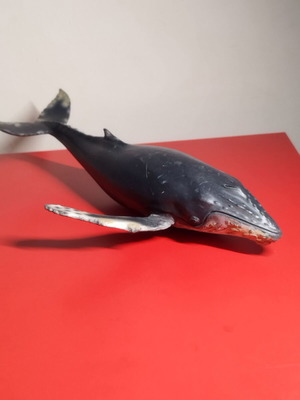 Vintage Grey Whale Schleich figure used, 2000, rare, 33cm