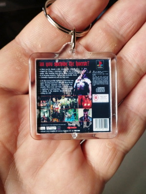 Resident Evil 2 PS1 keychain new acrylic