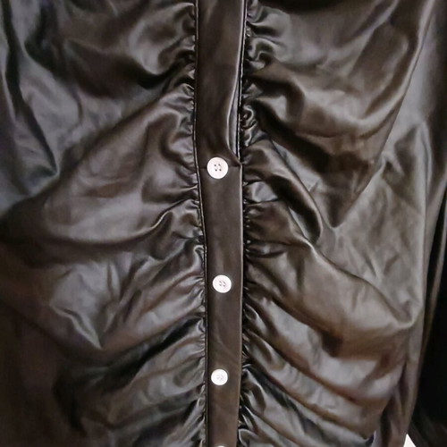 Black Shein leather dress new with buttons