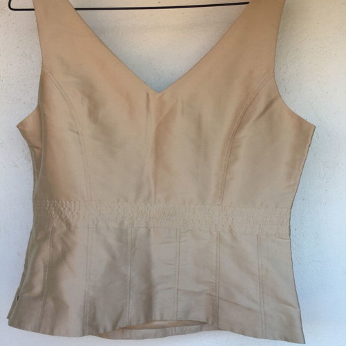 Silk top Creton beige size M L like new