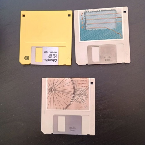 Floppy disks used, 9 pieces, written