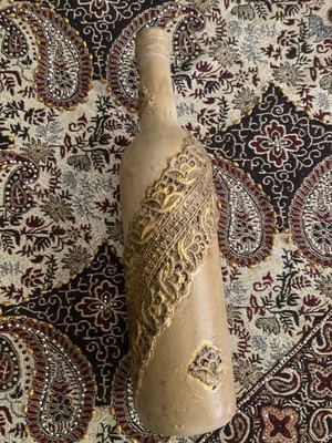 Decoupage bottle new handmade