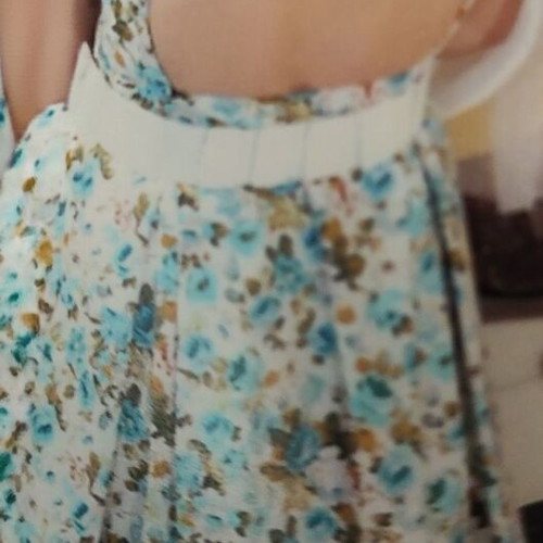Toi & Moi floral summer dress, size Small, white and turquoise