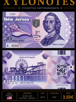 Αμερική 50 Dollars 2014 Fantasy Polymer 3rd State καινούργιο