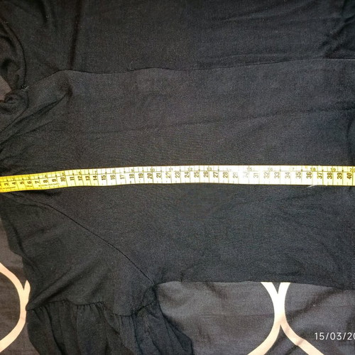 Black crop cardigan like new with balloon 3/4 sleeves and scarf