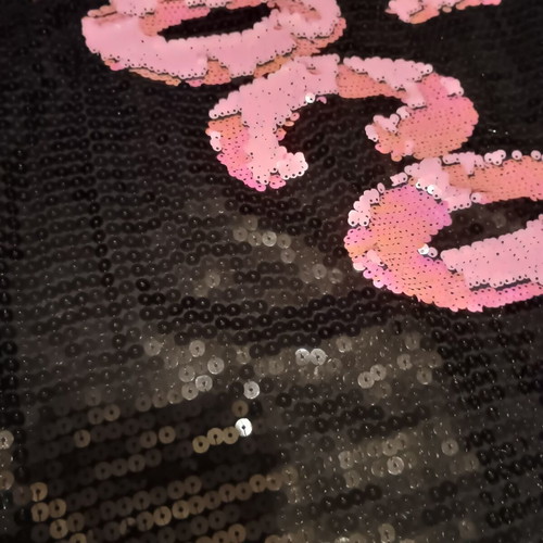 Lady Coco sleeveless top NoM/L like new, black and soft pink sequins
