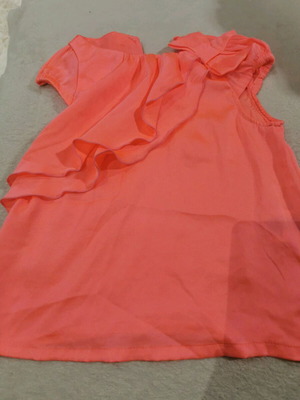 H&M T-shirt used for girl 104 cm peach short sleeve