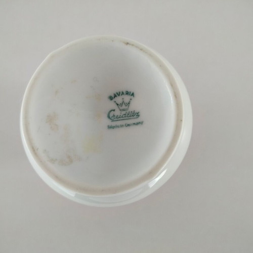 Small porcelain vase with flowers Creidlitz used, Bavaria