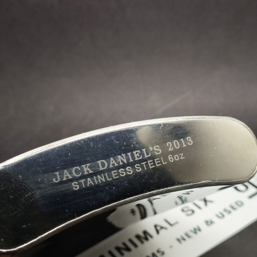 Jack Daniel's 2013 stainless steel flask used, 6 oz / 177 ml